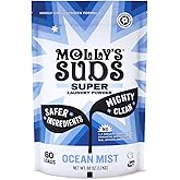 Molly's Suds Super Powder Detergent | Extra Strength Laundry Soap, Stain Fighting | Sensitive Skin | Simple, Effective Ingredients | 60 Loads - Ocean Mist