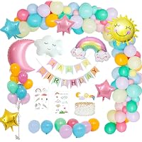 Pancarta de Feliz Cumpleaños Bola de Flores de Papel Globos 