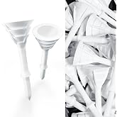 FINGER TEN Golf Tees Plastic 3 1/4 Inch 12/24/60 Pack | Unbreakable, Durable, Stable, 4 Colors Available