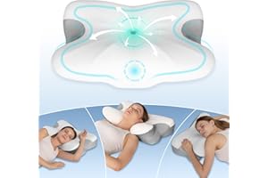 Susalt Neck Support Pillows for Sleeping, Dreamers Relief Pillow, Side Sleeper Pillow for Shoulder Pain, Ergonomic Pillow with Pillowcase