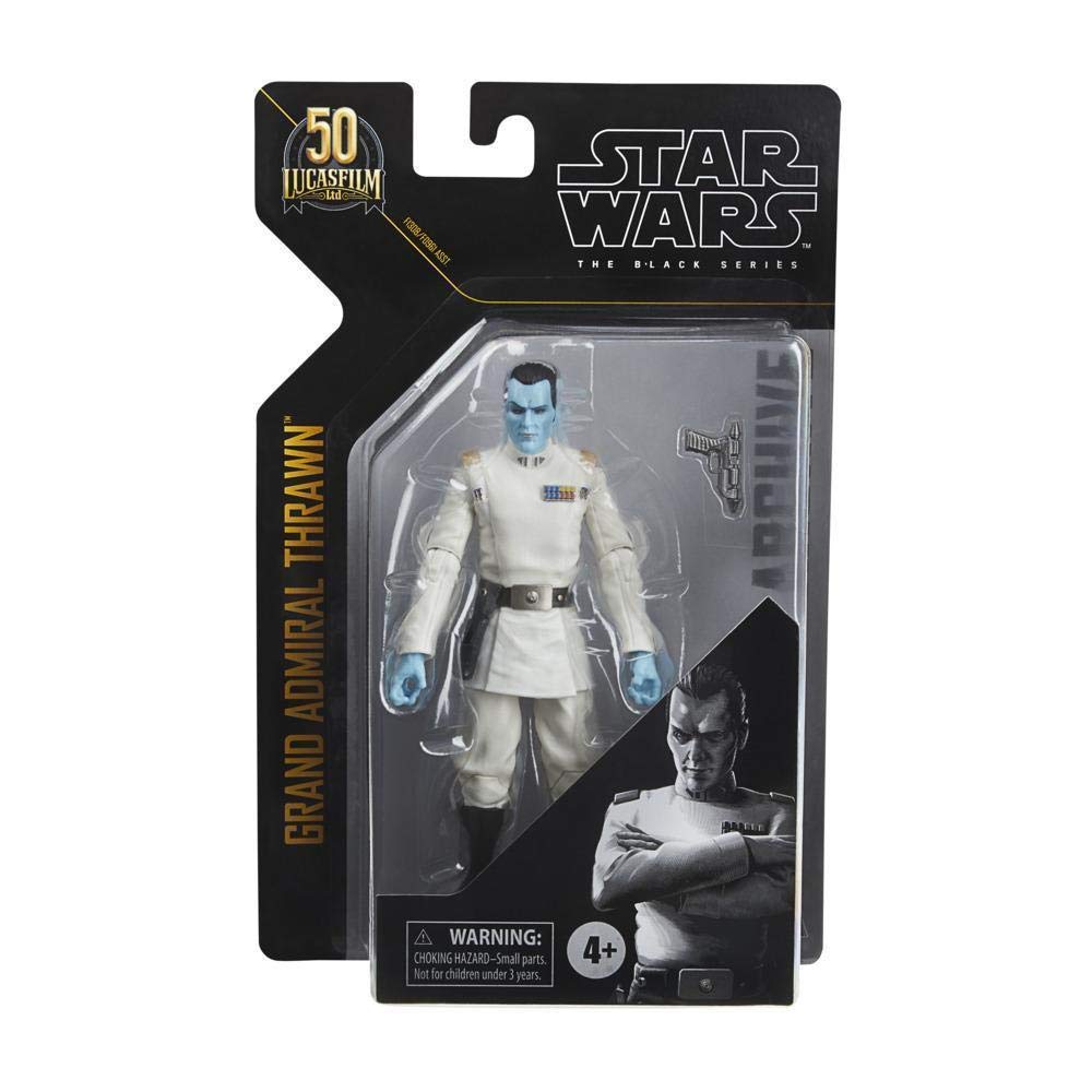 Star Wars The Black Series Archive Grand Admiral Thrawn Toy 15-cm-scale Rebels Collectible Figure, Toys for Children Aged 4 and Up