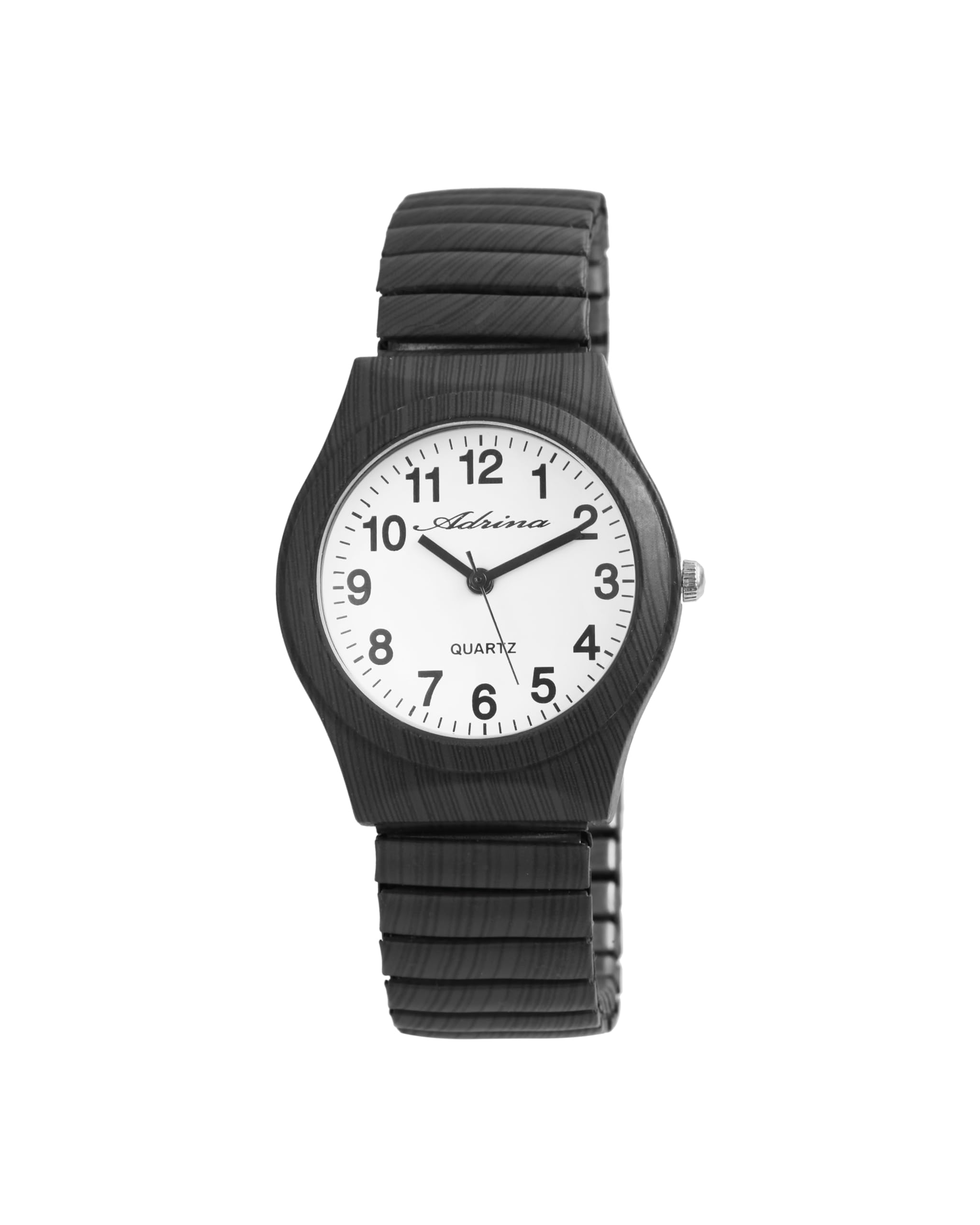 Adrina 1700045 Stainless Steel Analogue Quartz Wrist Watch, Charcoal, Bracelet