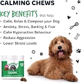 BUGALUGS Calming Treats for Dogs 120 Chews Stress Anxiety Travel Barking view 3