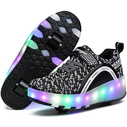 Nsasy Roller Shoes Girls Boys Wheels Sneakers Led