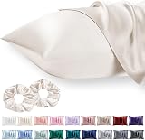 Vielit Satin Pillowcase 2 Pack 50x75cm for Hair & Skin Care Beige view 1