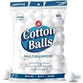DecorRack 100 Count [Large Size] Cotton Balls, 100% Pure Cotton for Nail Polish and Make-Up Removal, Applying Oil Lotion or Powder, Perfect for Multi-Purpose Use, Soft and Absorbent (100 Count)