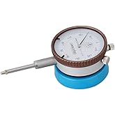 Accusize AGD 2 Magnetic Back Dial Indicator, 0-1in x 0.001in, EG08-1600 | 44lb Holding Power for Secure Portable Mounting. Rotational Bezel with Clamp, Satin Chrome Finish