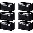 6 Pack Extra Large Moving Bags, Heavy Duty Storage Tote Bags, Travel Duffel Storage Bags, Foldable Moving House Storage Bags 