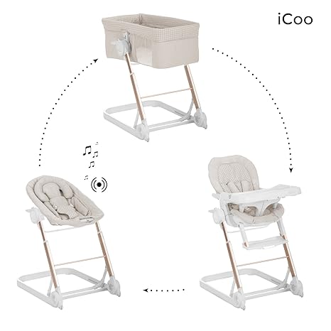 iCOO 312230 Grow with me 123 Kinderhochstuhl, beige