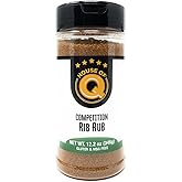 House of Q Competition Rib Rub – Award-Winning BBQ Seasoning for Ribs, Pork, and Chicken – Sweet & Savory Barbecue Dry Rub – Gluten Free, MSG Free – 12.2 oz Jar