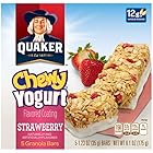 Quaker Chewy Yogurt Chewy Granola Bar, Strawberry, 5 Bars