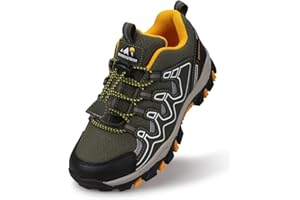 Eggseed Boys Girls Hiking Trail Shoes Waterproof Slip Resistant Outdoor Trekking Walking Running Sneakers(Little/Big Kids)