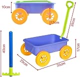Delex Pull Along Kids Wagon Wheelbarrow Gardening Beach Play Set 10 Accessories view 4