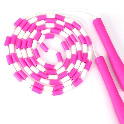 ellaroom Pretty Color Bamboo Adjustable Skipping Fitness Sport Exercise Rope Skipping Student Activity Competition(None Powder)