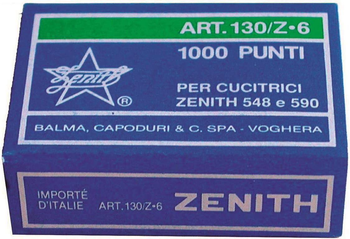 Punti Metallici In Acciaio Zincato ZENITH 130/Z BIS - Confezione Da 5000 Per Cucitrici 548 E 590 - Foto 6