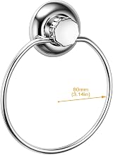 MaxHold No-Drill Suction Towel Ring Vacuum System Stainless Steel Never Rust view 4
