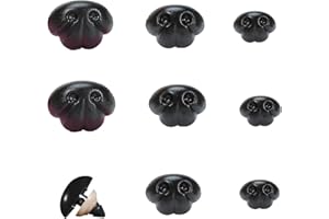 Zhbrchz 130pcs Plastic Safety Noses 3 Sizes Black Craft Nose with Washers for Amigurumi Crochet Bears Dog Stuffed Animals Doll Making