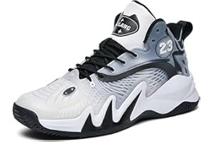 Purfitall Womens Mens Basketball Shoes High Top Breathable Tennis Shoes Non Slip Fashion Sneakers Unisex-Adult Outdoor Sport