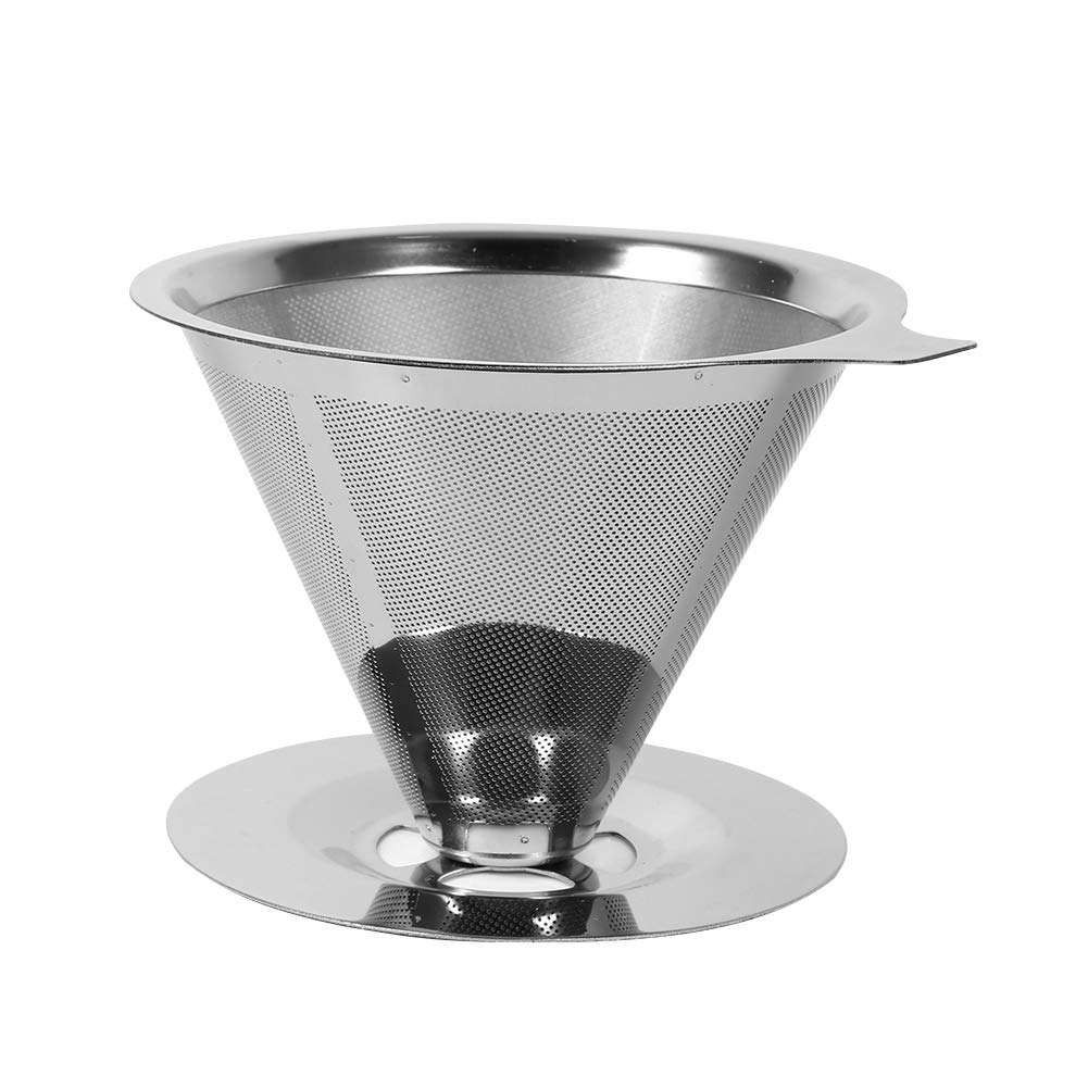 Stainless Coffee Dripper, Stainless Steel Mesh Filter Cup Coffee Dripper for Home Office