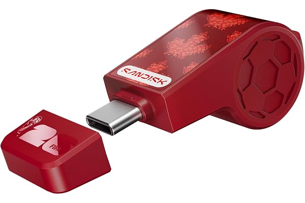 SANDISK 128GB USB-C Flash Drive, FIFA World Cup 2026 Edition - Up to 300MB/s Transfer speeds, USB 3.2 Gen 1, USB Type-C - Red, Canada, with Custom Lanyard & Sticker - SDCZIA-128G-G46R