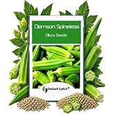 100 Clemson Spineless Okra Seeds for Planting Non GMO Heirloom Okra Seed | NON GMO, Heirloom Seeds, Instant Latch Fresh Garden Seeds