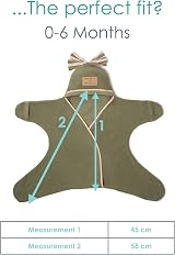 Clair de Lune Star Fleece Baby Wrap 0-6 Months Sage Green view 2