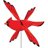 Whirligig Wind Spinner Cardinal 23&rdquo; &ndash; Cardinal Bird Design, Weather-Resistant Outdoor Decor, Durable &amp; Lightweight for Patios, Yards, and Gardens - Eye-Catching Wind Spinner