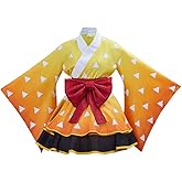 BYHai Anime Kimono Cosplay Costume Japanese Lolita Kimono Maid Dress Outfit for Women Adult