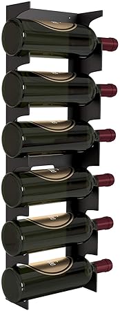 INDIAN DECOR. 4890 Wall Mount Steel Wine Rack (6 Bottles)