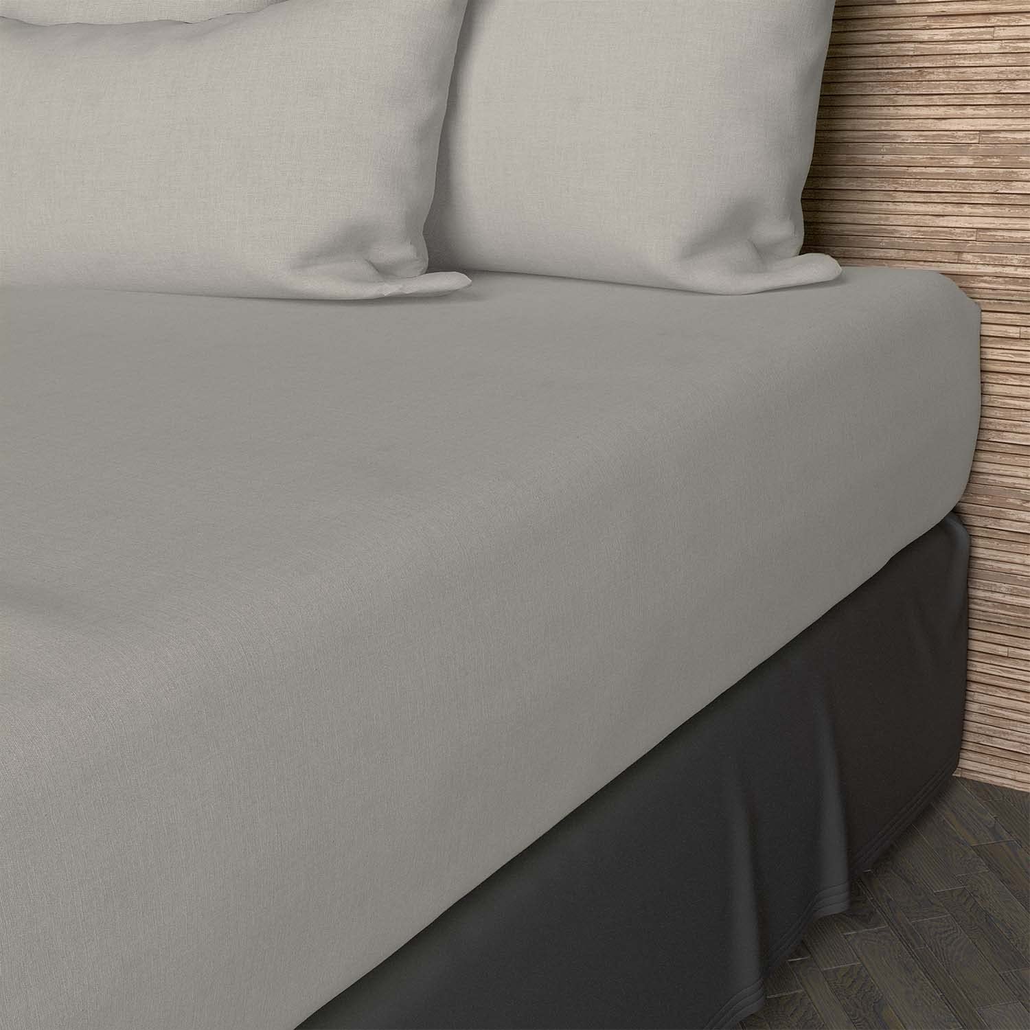 Soleil d'ocre, Fitted Sheet, Cotton 57 Threads, Linen, 160 x 200 cm