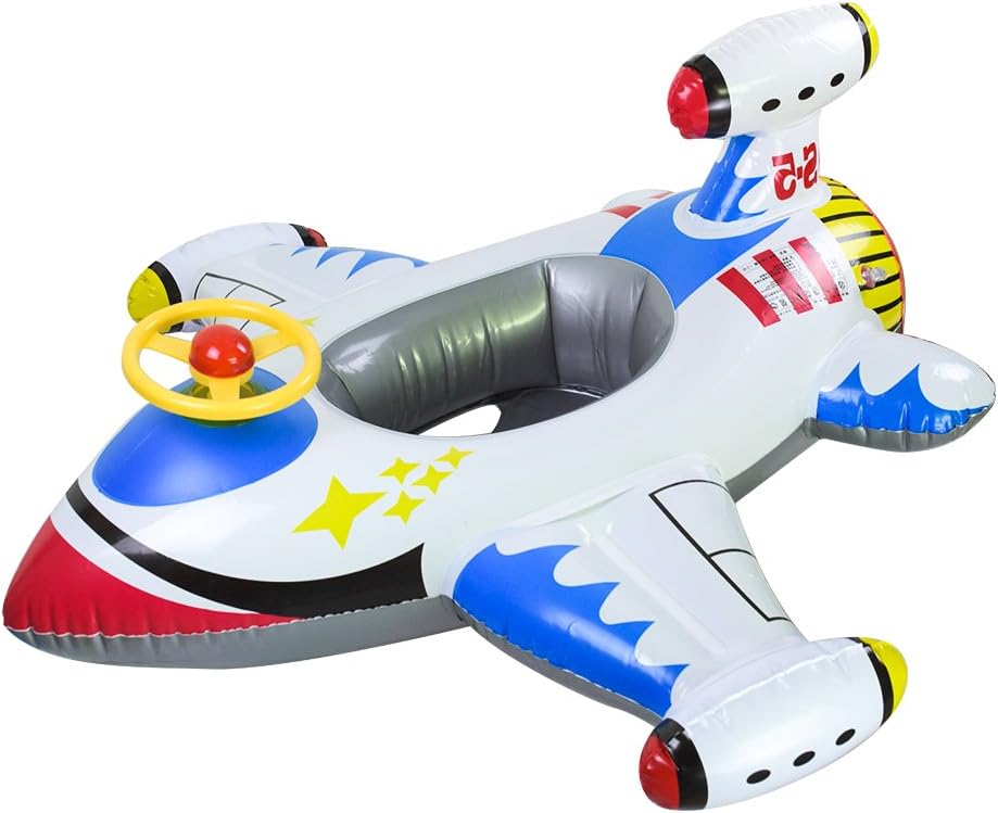 HSOMiDKiddie Ride-On Float Airplane Pool Float Pool Toys for Kids