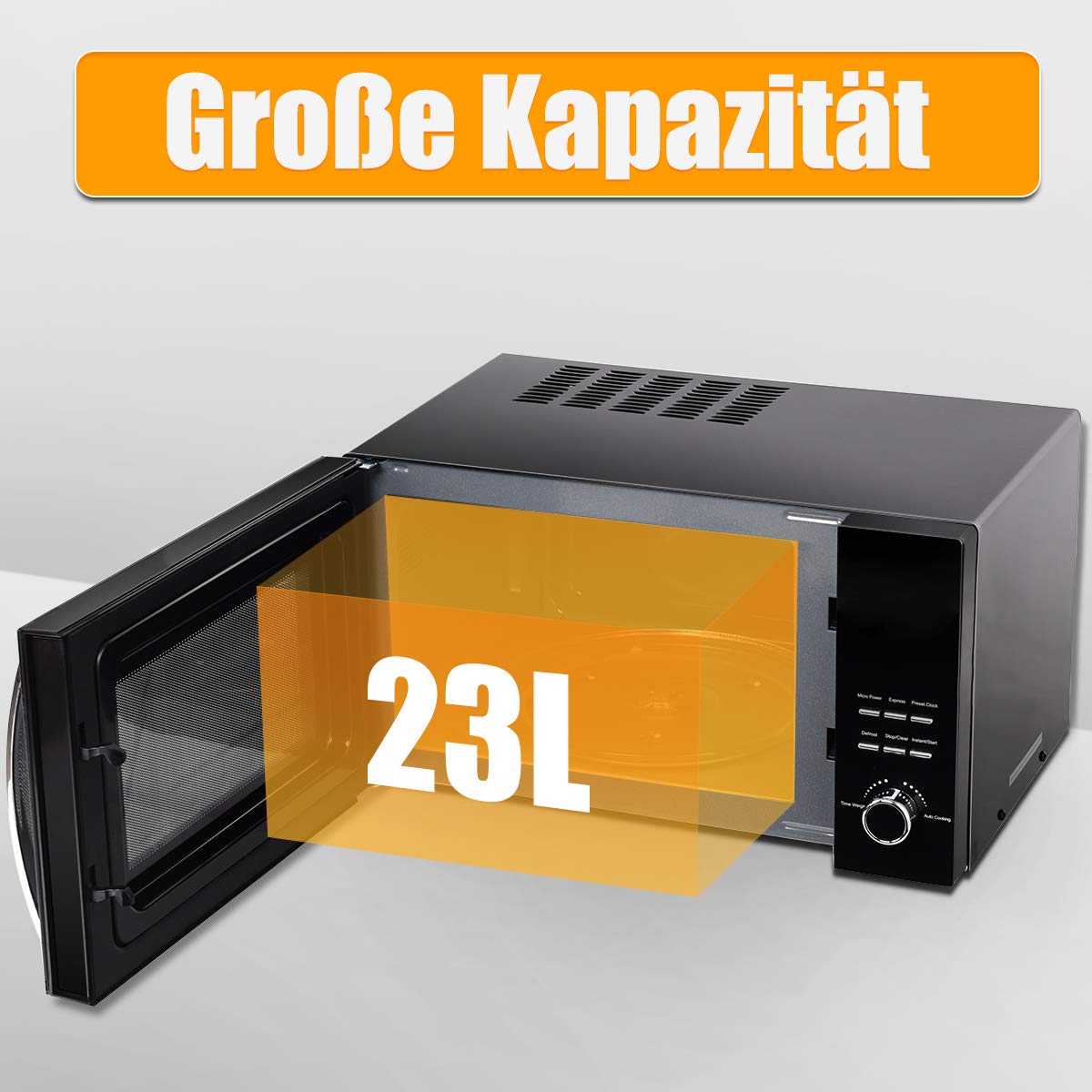 DREAMADE - Microondas con grill (acero inoxidable, microondas ...