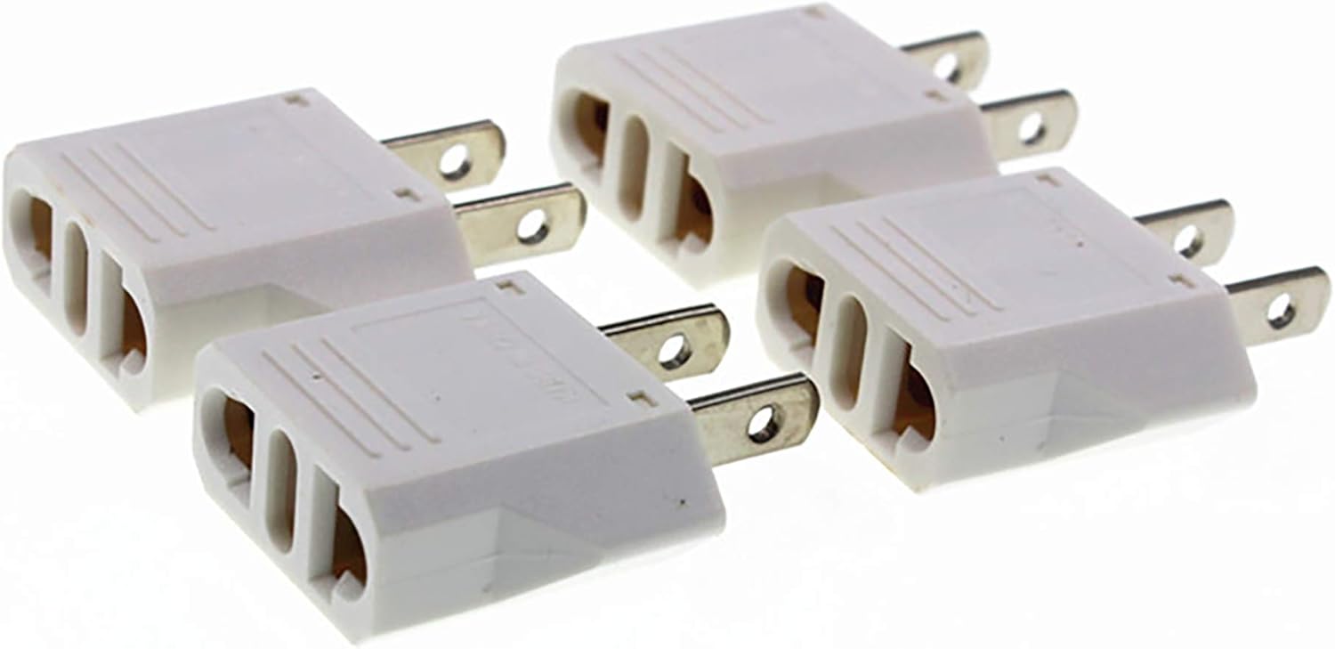 Unidapt EU Europe to US USA Travel Plug Adapter Power Converter AC (Pack of 2): Home Audio & Theater