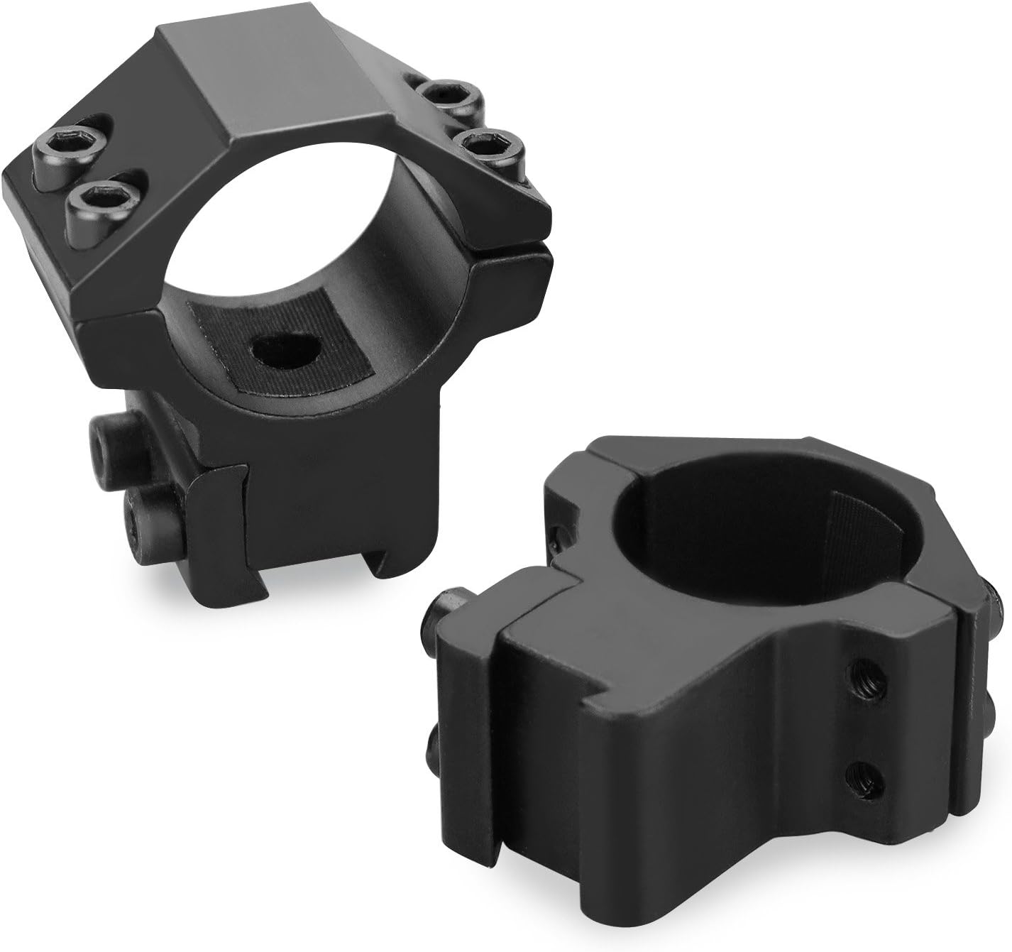 Modkin 1'' Dovetail Scope Rings, Medium Profile Scope Mounts for 11mm Dovetail Rails - 2 Pieces (One has Stop pin) : Sports & Outdoors