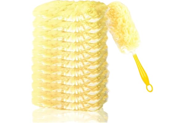 36 Pack Disposable Duster Refills for Swiffer,360°Heavy Duty Microfiber Duster Kit with 1 Handle,Multi-Surface Duster Refills