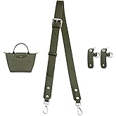jiesinlov Cowhide Bags Straps Replacement Adjustable Crossbody Shoulder Strap Conversion Kit Fit for Le Pliage Small(Dark Green)
