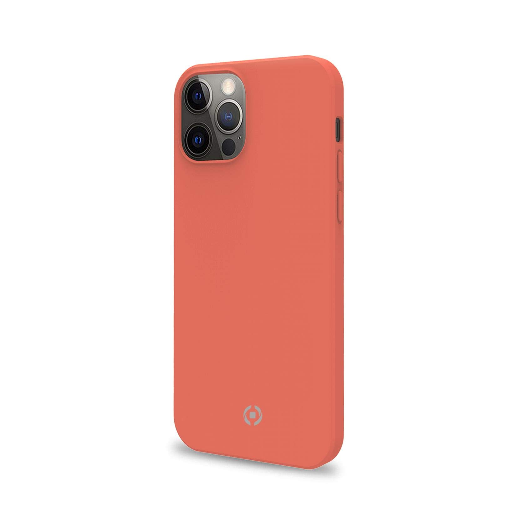 Celly Orange Case for iPhone 12 Pro MAX, Soft Touch Protective Case and TPU Silicone, Anti-Slip Anti-Shock and Anti-Scratch