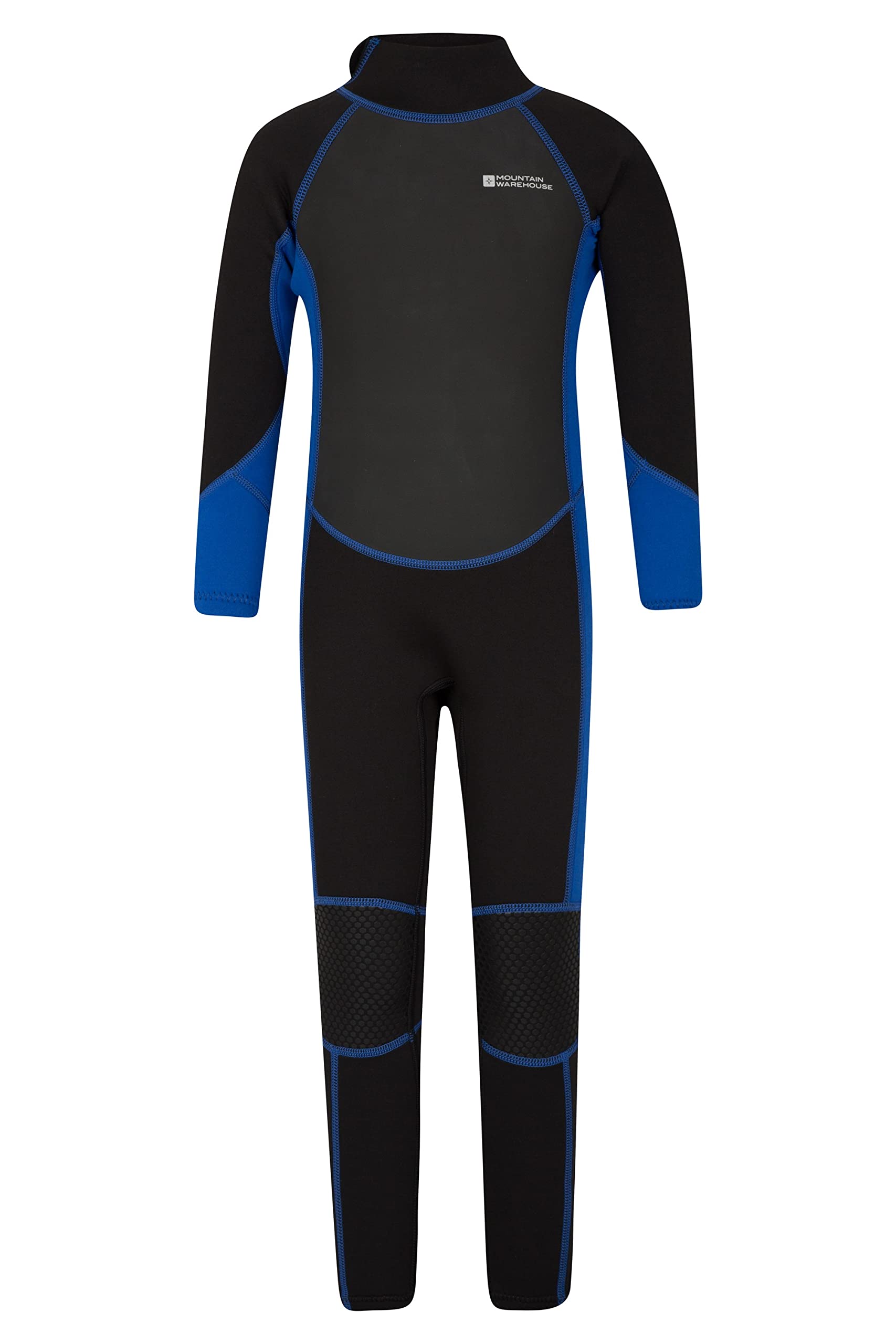 Mountain Warehouse Kids Full Wetsuit - 2mm Thickness, UPF50+, Neoprene Children's Wetsuit, Flat Seams, Easy Glide Zip Swimming Wetsuit - Spring Summer Charcoal Kids Size 9-10 Years