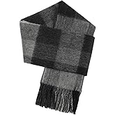 SKNSOFT Winter Wool Plaid Scarf for Men,Women Fashion Tartan Wrap Checkered Scarves