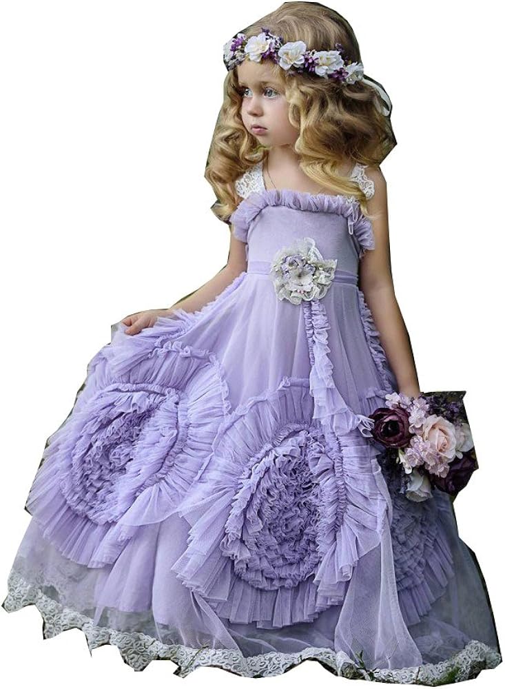 light purple flower girl dresses