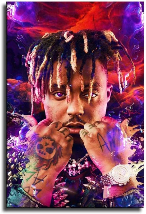 Amazon.com: Juice Wrld Rapper Hip Hop Canvas Art Poster and Wall Art