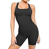 Popilush Shapewear Romper Shorts Romper For Women Bodycon Jumpsuit Workout Romper Racerback