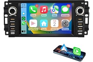 AWESAFE [2GB+64GB] Car Stereo for Jeep Wrangler JK 2007-2018 Dodge Ram 1500 2008-2012, Touch Screen Carplay Radio with WiFi GPS AM FM CarPlay Android Auto