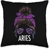 Aries Zodiac Sign Throw Pillow