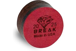 Tiger Laminated Pool Billiard Break CUE TIP - 1 pc - Super Hard - 13 or 15 mm