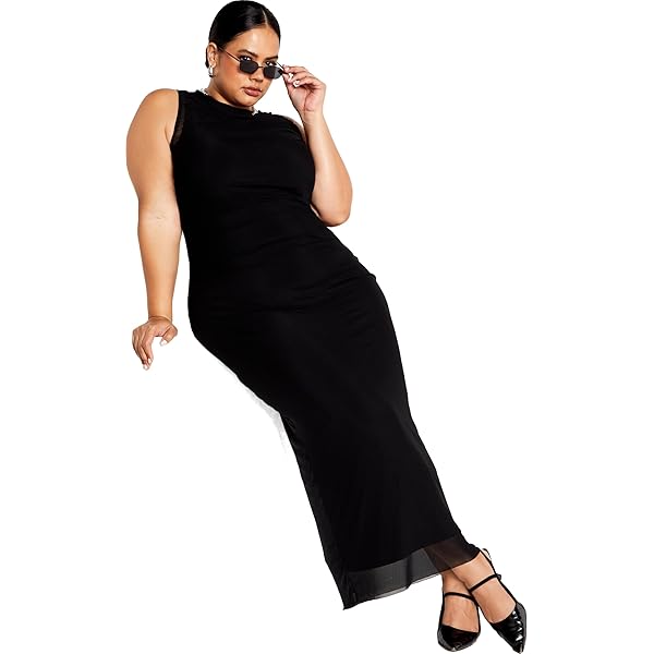 City Chic Women's Plus Size Fleetwood Maxi Dress at Amazon Women's Clothing  store