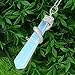 Top Plaza Snake Chakra Healing Pendants for Necklace, Natural Amethyst Rose Quartz Unakite, Opalite, Synthetic Golden Sand Malachite, 6pcs
