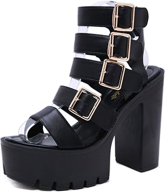 platform sandals buckle