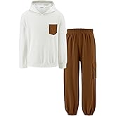 Arshiner Boys Clothes Long Sleeve Hoodie and Pants Outfit Set 2 Piece Sweatsuits for Fall Winter 6-14Y