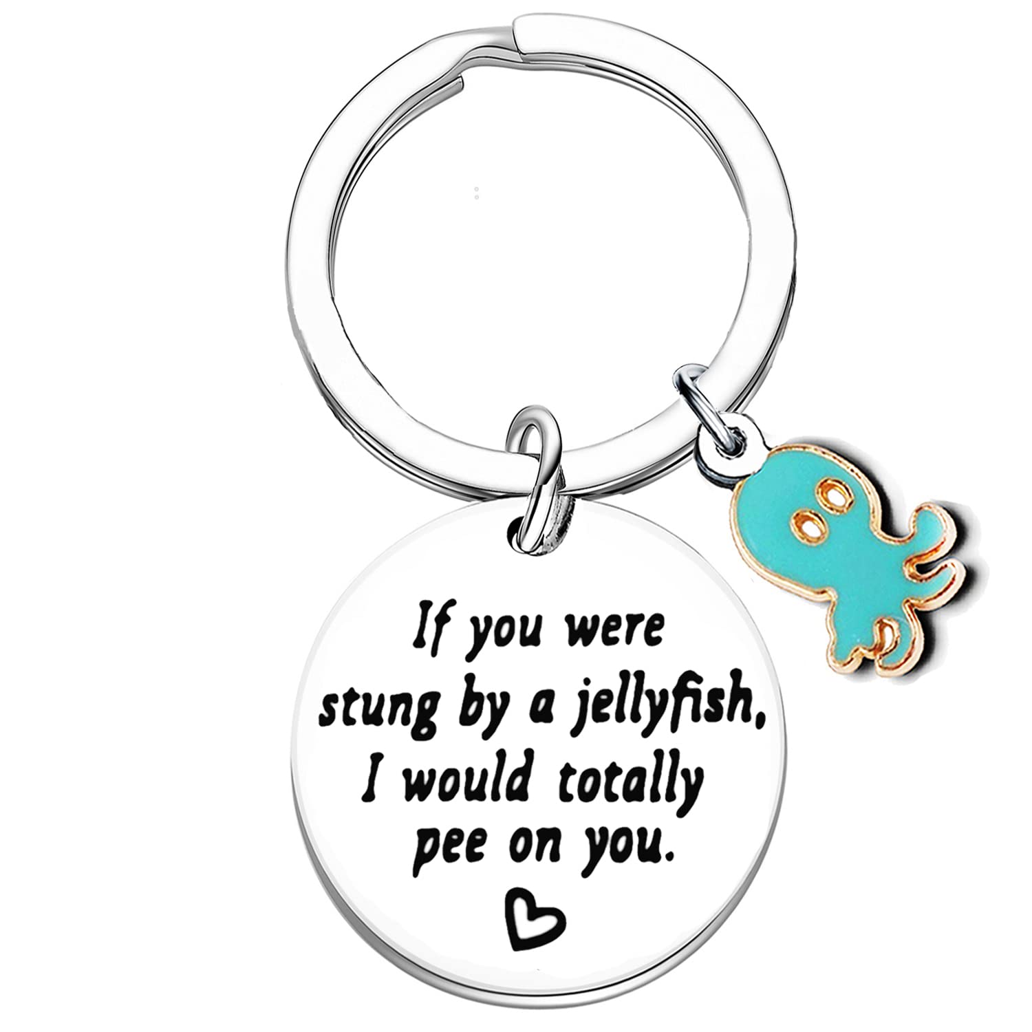 Funny Friendship Keyrings Gifts for Women, Girls, Sisters & Best Friends - Birthday & Christmas Presents - Funny Birthday Gifts - Key Ring (If You were Stung by a Jellyfish)